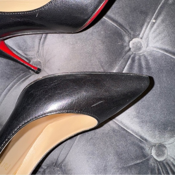 New Size 37 Christian Louboutin O Pigalle Plume 85 Nappa Black Heels - Picture 11 of 16